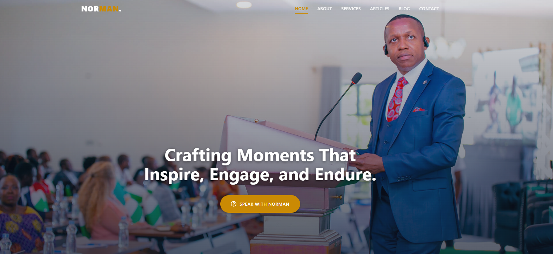 Norman Mudibo Corporate Website